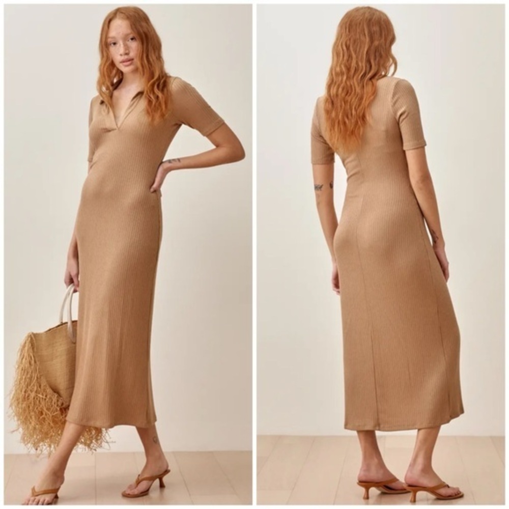 💋 Reformation Tan Maxi Dress